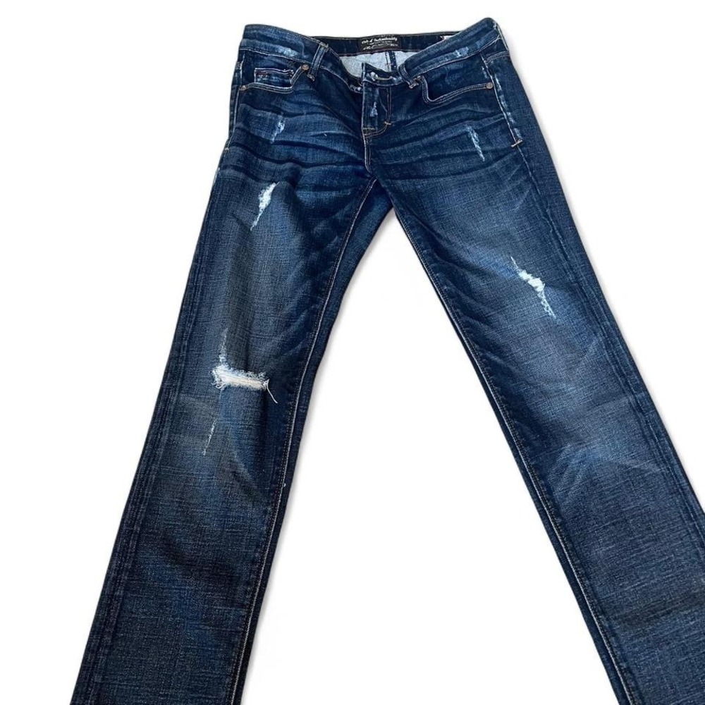Cult of Individuality Teaser Skinny Distressed Dark Wash Jeans Size 26 Womens